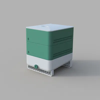 Máy ủ phân giun mini, in 3D hoàn chỉnh, có thể lắp ghép