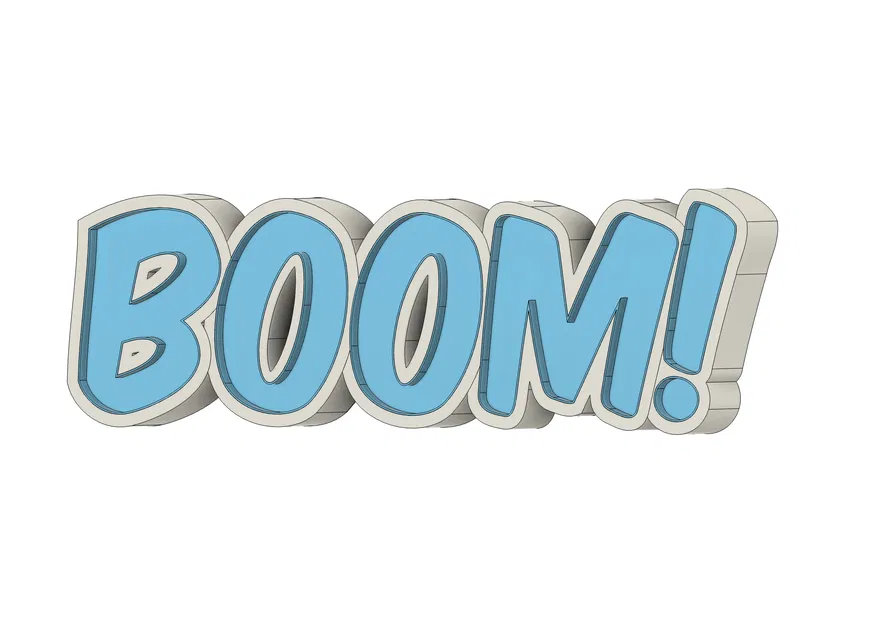 Biển hiệu chữ LED "Boom!" phát sáng - Image 1