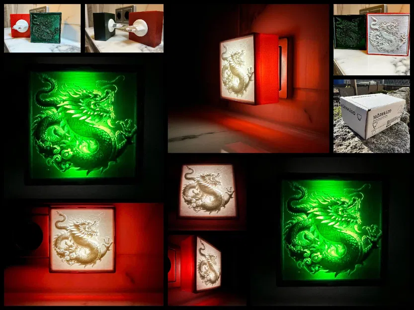 Đèn Ngủ Lithophane Cá Nhân IKEA MÖRKRÄDD - Rồng Ngọc - Image 9