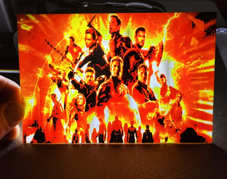 Mô Hình Lithophane Marvel Màu Hueforge - Image 1