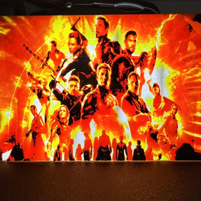 Mô Hình Lithophane Marvel Màu Hueforge