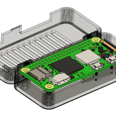 Vỏ và giá đỡ/ giá treo tường khớp nối One Piece cho Raspberry Pi Zero 2 W + Pi Camera