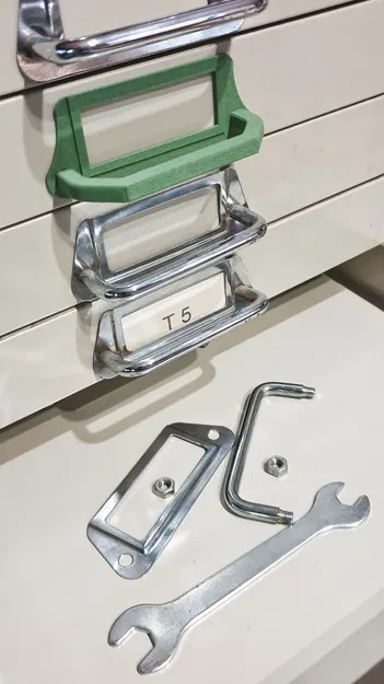 Tay nắm ngăn kéo kèm bảng ghi chú nội dung - Image 3