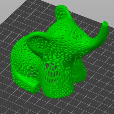 Mô hình Voi Voronoi Remix Đèn LED