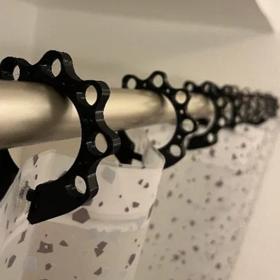 Khuôn In 3D Vòng Treo Rèm Cửa "Mechanical Splash"