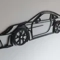 Bánh xe nam châm cho Tranh tường "Porsche GT3 RS 992 Silhouette" - Thumbnail 2