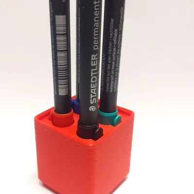 Giá đỡ bút dạ đầu mảnh Gridfinity 1x1 (nắp úp xuống)