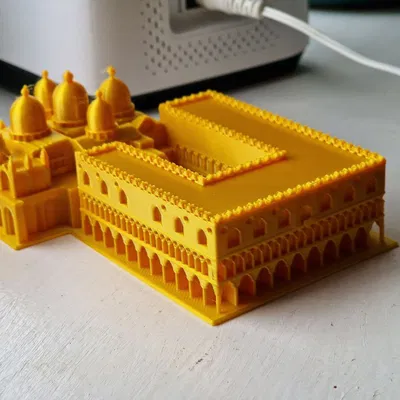 Mô hình Cung điện Doge (Palazzo Ducale) và Vương cung thánh đường San Marco có thể in được