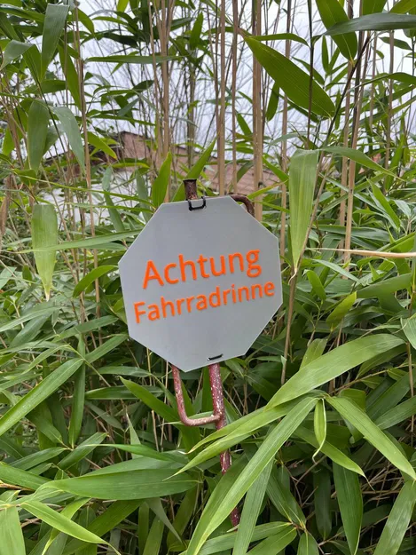 Biển báo cảnh báo "Achtung Fahrradrinne" (Kênh xe đạp) - Image 2