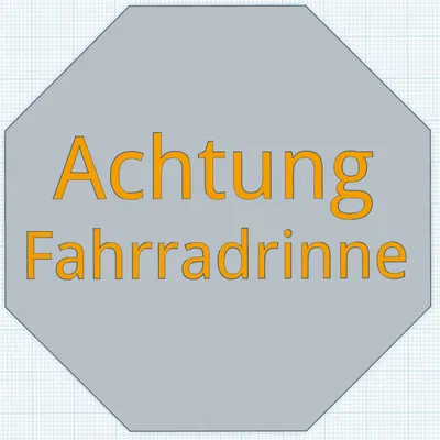 Biển báo cảnh báo "Achtung Fahrradrinne" (Kênh xe đạp)