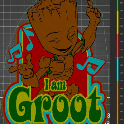 Mô hình trang trí tường I am Groot