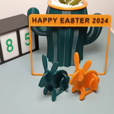 Thêm một tấm Thiệp Phục Sinh hình Thỏ nữa