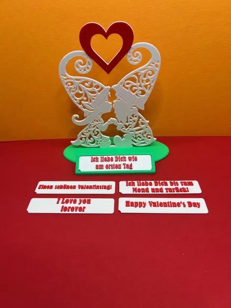 Cặp Gnomes Tình Yêu Valentine Cùng Trái Tim - Image 1