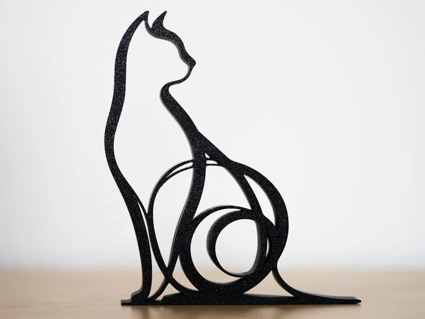 Tượng Mèo Nghệ Thuật / Hình Bóng / Tranh Treo Tường - Image 1