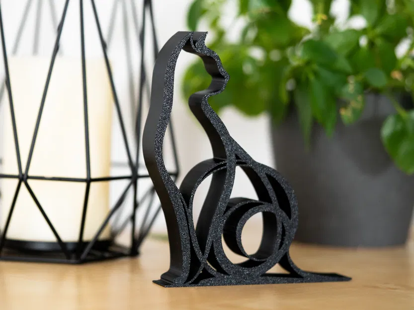 Tượng Mèo Nghệ Thuật / Hình Bóng / Tranh Treo Tường - Image 2