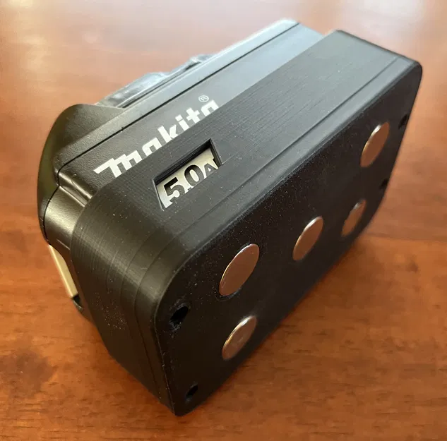 Vỏ pin Makita 18V kèm nam châm giữ pin/dụng cụ trên bề mặt kim loại - Image 2