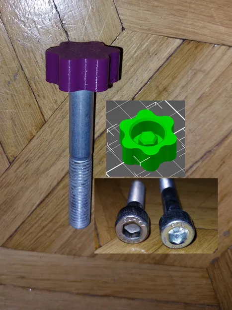 Nút vặn lục giác cho ốc M10 (ví dụ: vô lăng) - Image 1