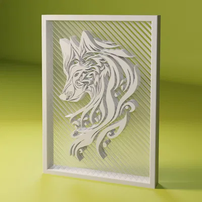 StringArt : "Chó Sói"