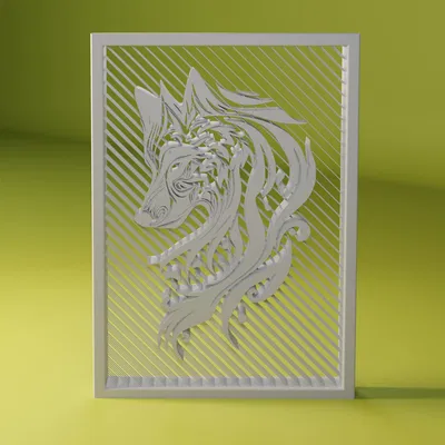 StringArt : "Chó Sói"