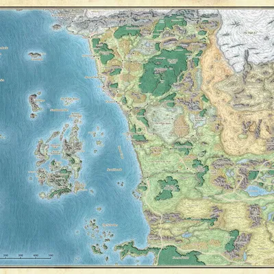 Bản đồ góc Tây Bắc Faerûn gồm 12 mảnh