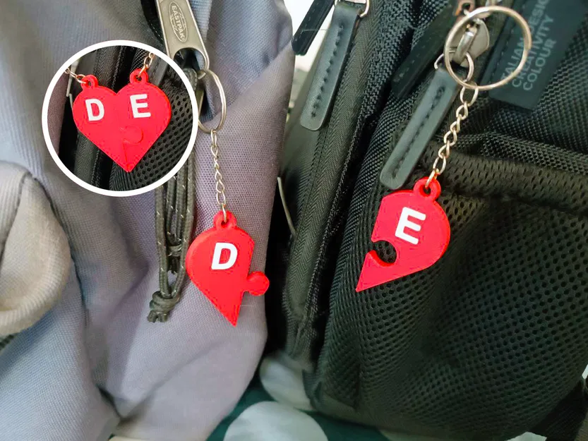 Móc Khóa Trái Tim Ghép Hình Valentine - Image 1