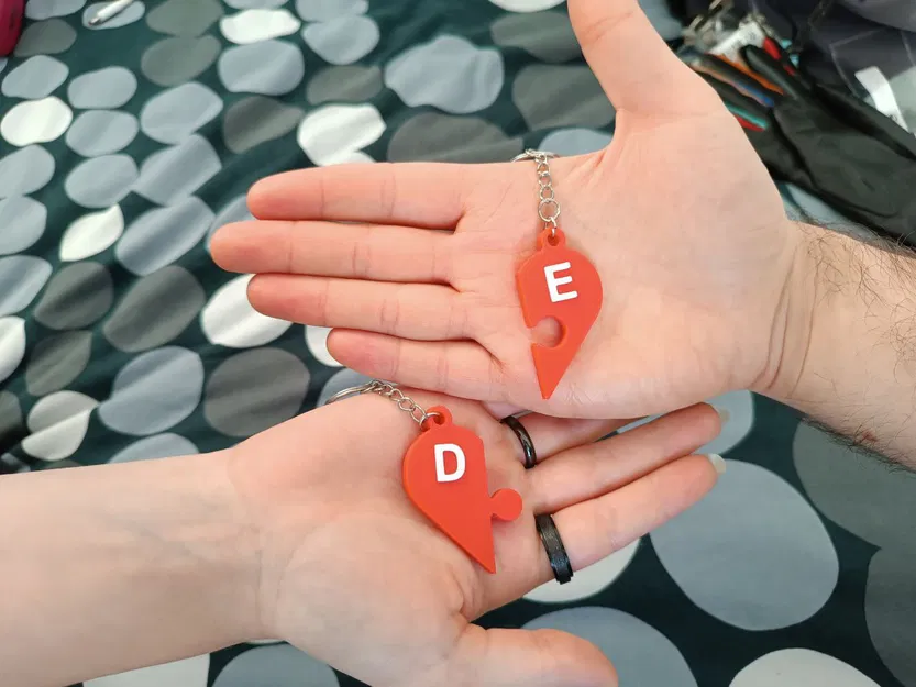 Móc Khóa Trái Tim Ghép Hình Valentine - Image 4