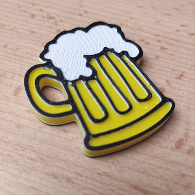 Móc Khóa Bia Pivo Hai Mặt