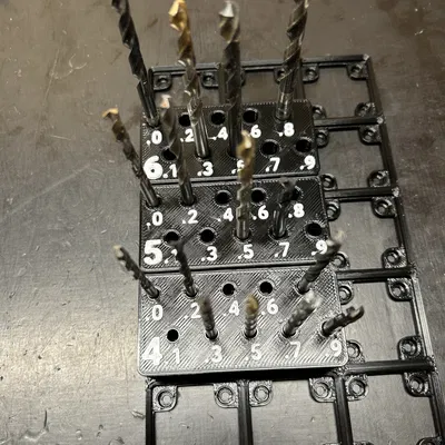 Bộ Đế Giữ Mũi Khoan Metric Gridfinity Theo Bước 0.1mm