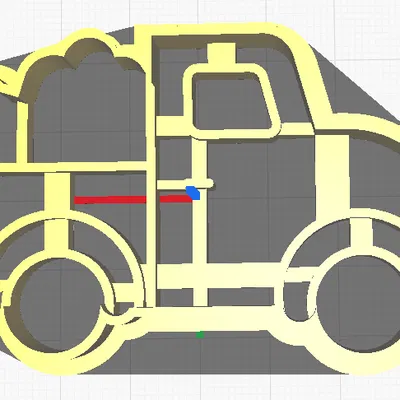 Khuôn Cắt Bánh Quy Hình Xe Tải Bí Ngô