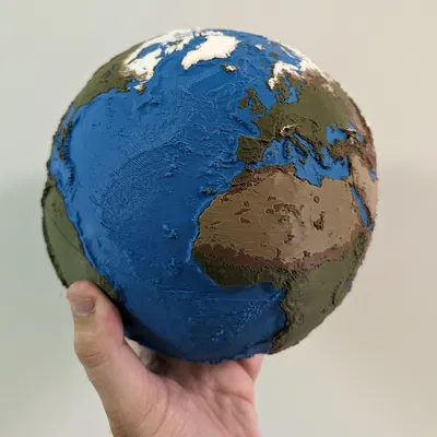 Quả Địa Cầu Địa Hình 5 Màu