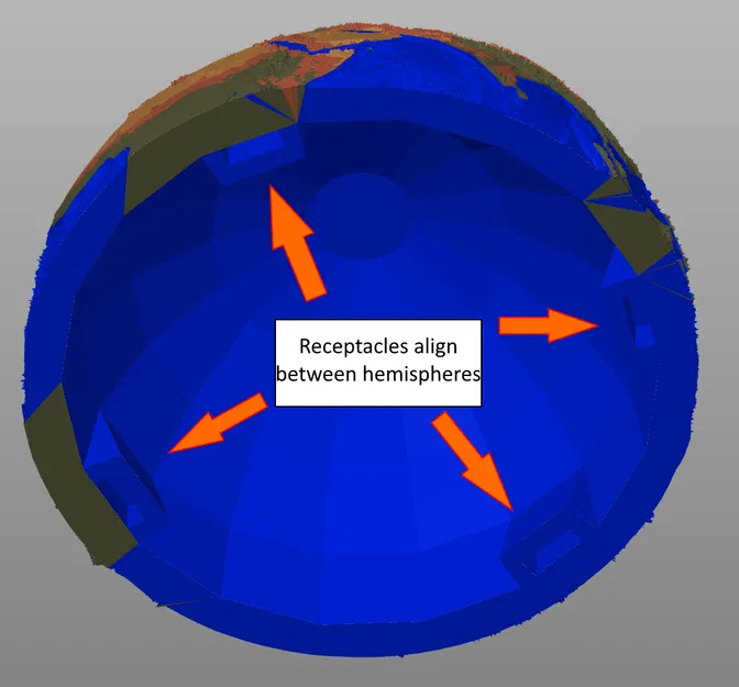 Quả Địa Cầu Địa Hình 5 Màu - Image 3