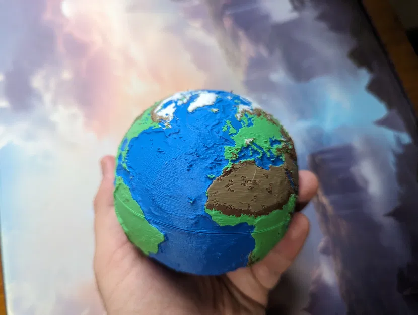 Quả Địa Cầu Địa Hình 5 Màu - Image 4