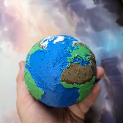 Quả Địa Cầu Địa Hình 5 Màu