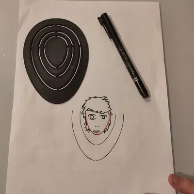 Mặt/Đầu Manga - Thước Cong Hình Pháp