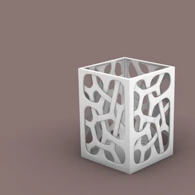 Chân Cắm Bút Hoa Văn Voronoi