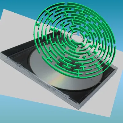 Mê Cung Tròn Cho Hộp Đựng CD/DVD