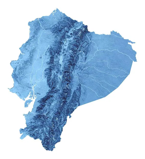 Bản đồ Địa hình Ecuador - Image 1