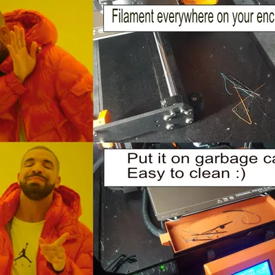 Thùng Rác Phía Trước Cho Prusa Enclosure Gốc - Giữ Enclosure Sạch Sẽ!