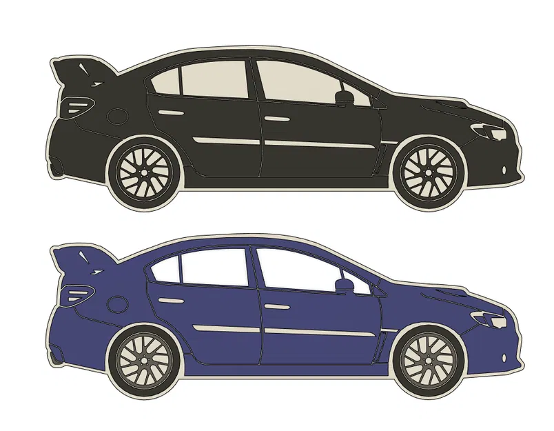 Mặt Cắt Ngang Xe Subaru WRX STI - Image 1