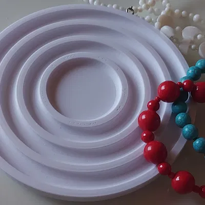 Khay tròn đựng hạt làm vòng tay hoặc vòng cổ