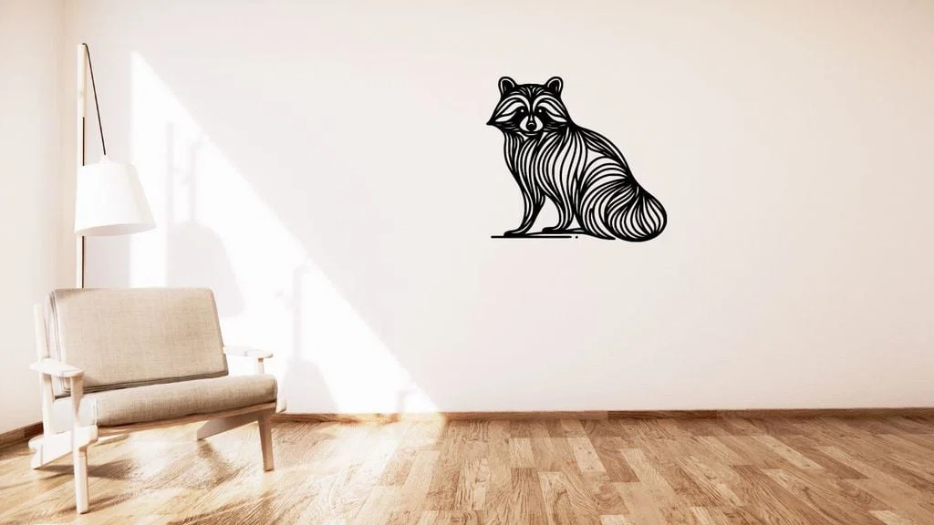 Tranh treo tường Raccoon / Mýval tối giản - Image 1