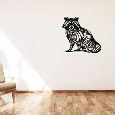 Tranh treo tường Raccoon / Mýval tối giản