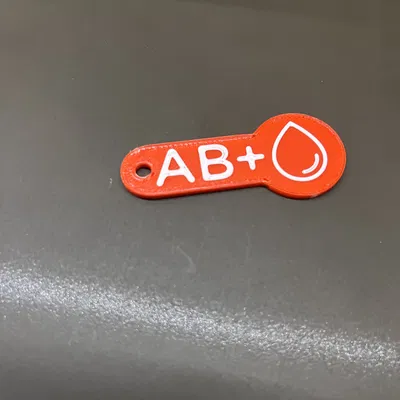 Móc khóa thẻ mua sắm nhóm máu