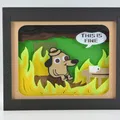 Hộp Ảnh Shadow Box "This Is Fine" Meme - Thumbnail 1
