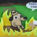 Hộp Ảnh Shadow Box "This Is Fine" Meme - Thumbnail 3