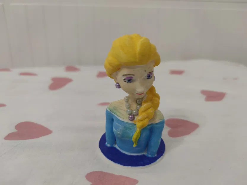 Tượng Bán Thân Elsa - Frozen. Không có chữ khớp đế Anna. - Image 3