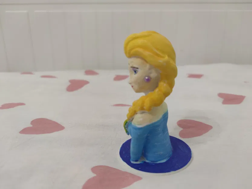 Tượng Bán Thân Elsa - Frozen. Không có chữ khớp đế Anna. - Image 4