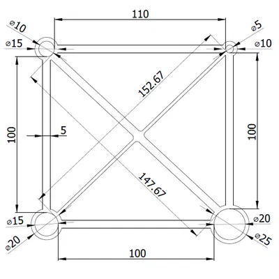 Ô Vuông Hiệu Chuẩn Có Lỗ ID và OD