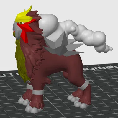 Mô Hình Entei 6 Màu - Pokémon Đa Sắc