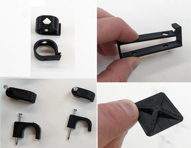 Bộ Quản Lý Dây Cáp - Có File Fusion360 (móc zip, kẹp cáp, v.v.) - Image 1